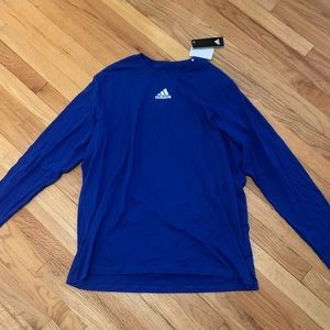 Royal blue Adidas long sleeve cotton shirt.